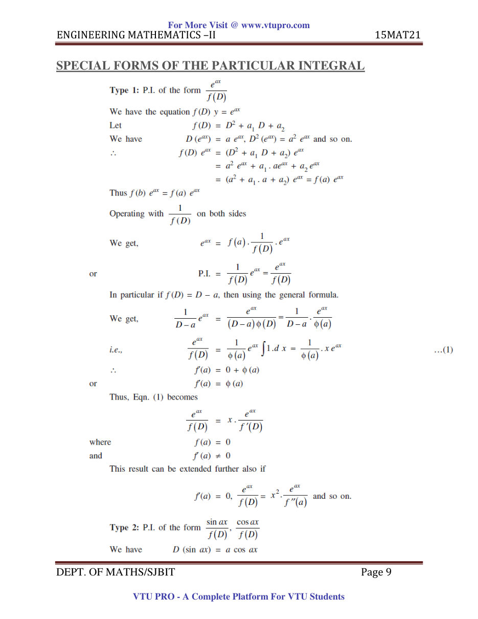 Engineering Mathematics II — page 9