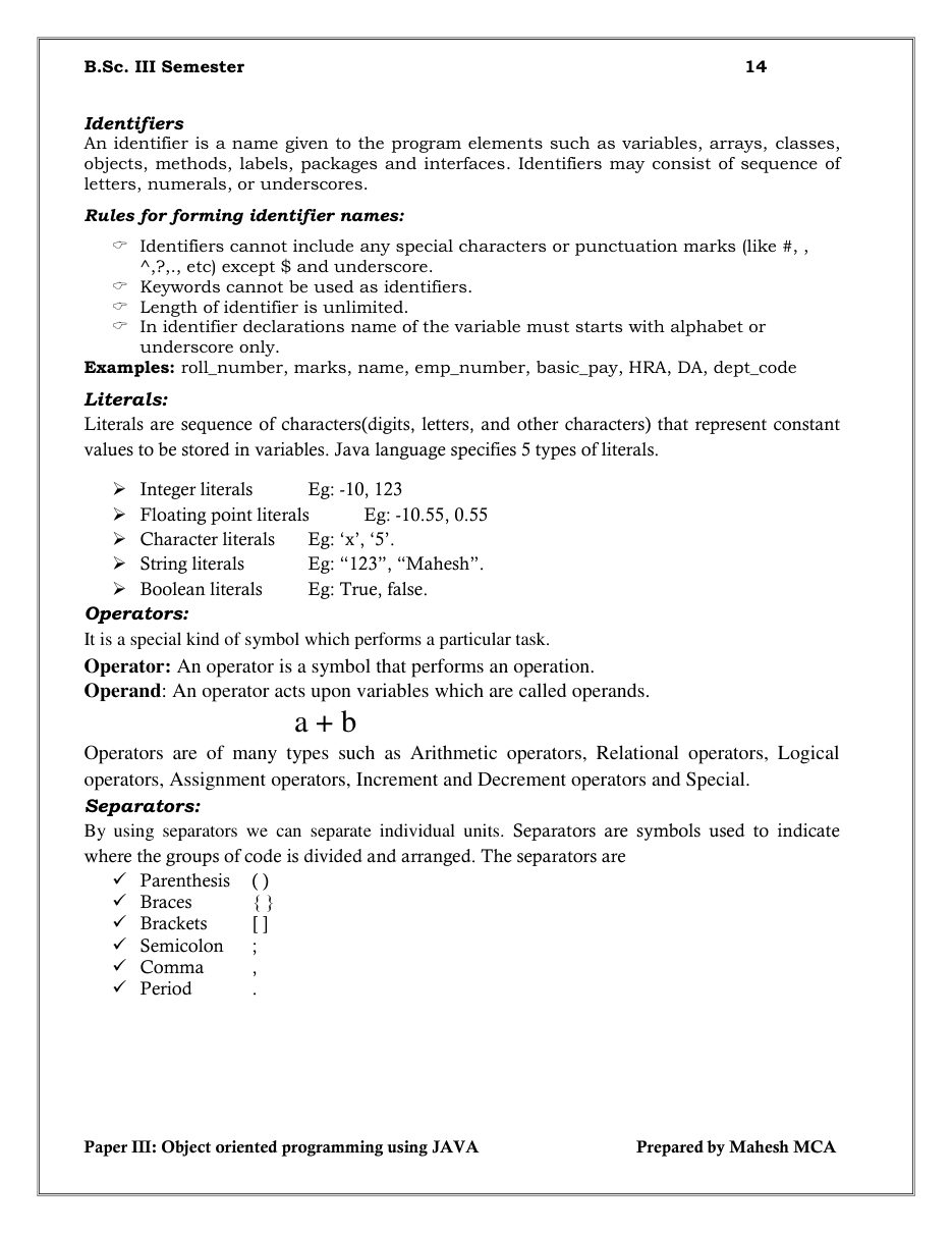 Java Object-Oriented Programming — page 14