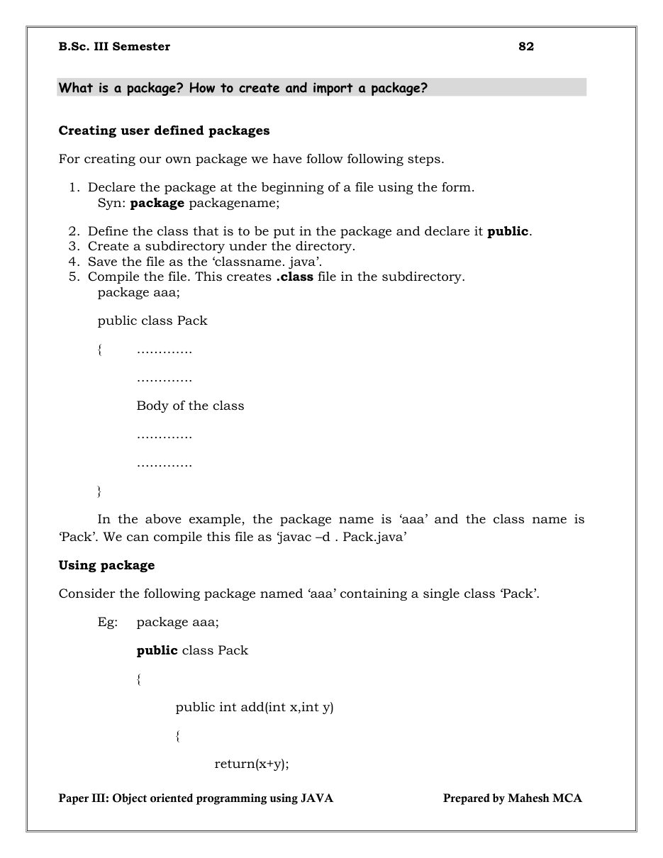 Java Object-Oriented Programming — page 82