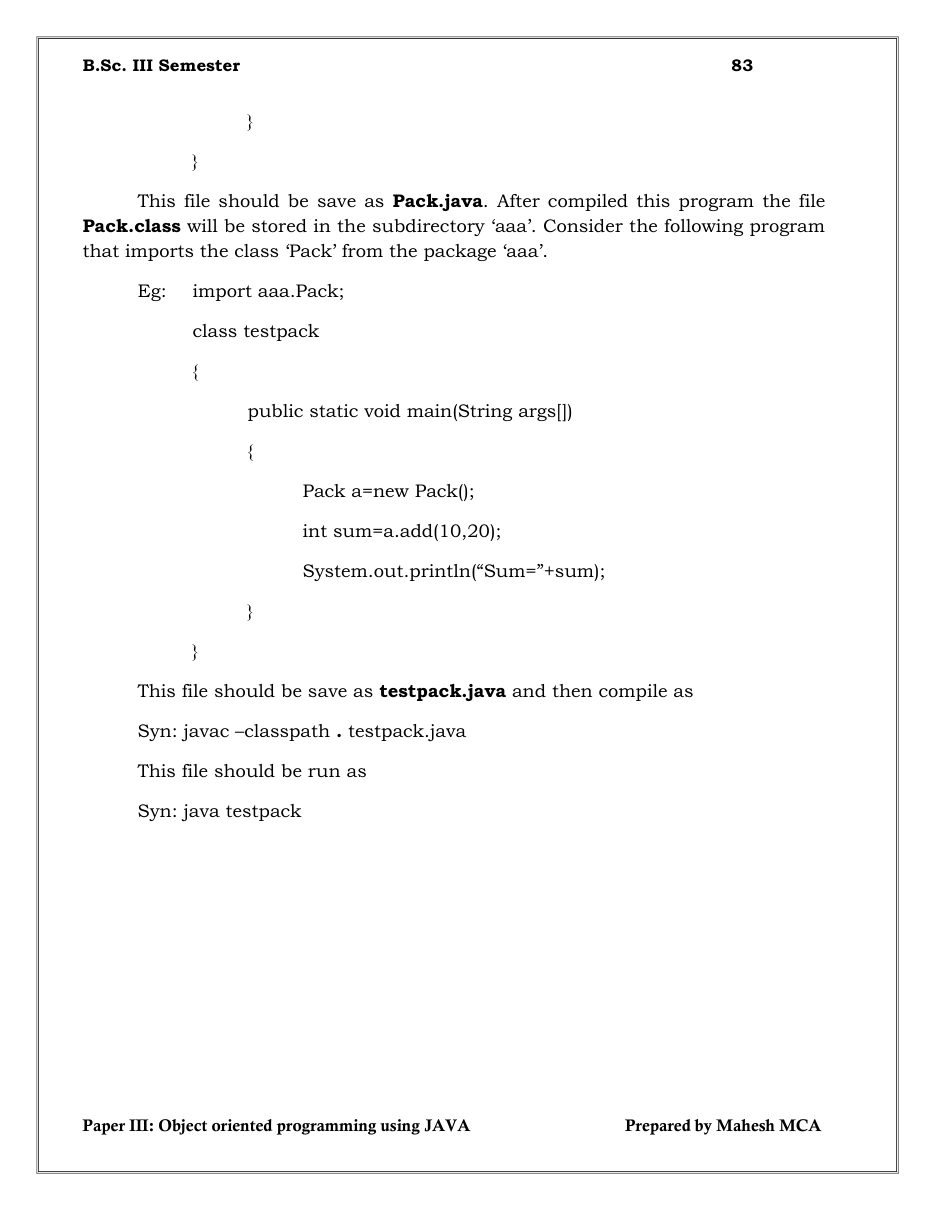 Java Object-Oriented Programming — page 83