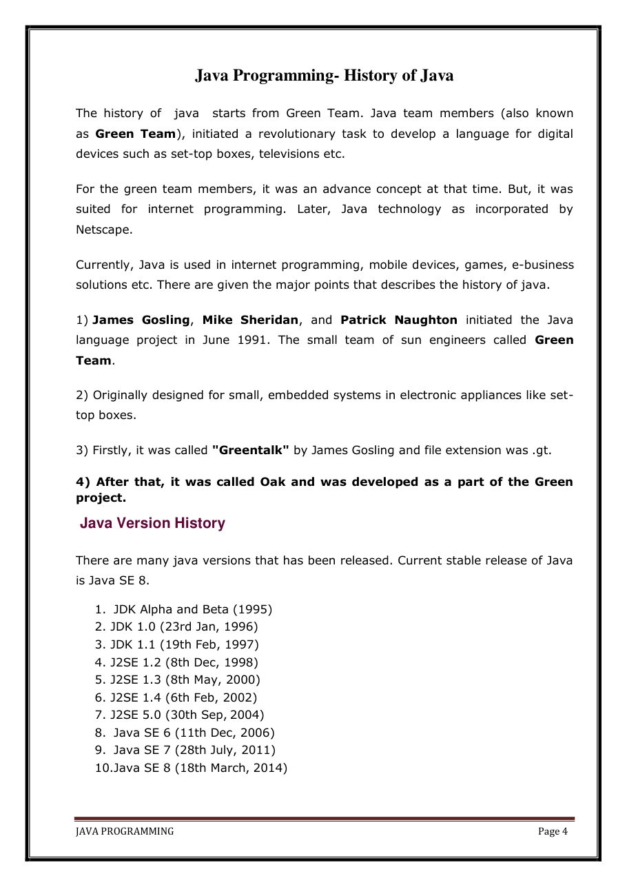 Java Programming Notes for B.Tech 2nd Sem — page 10