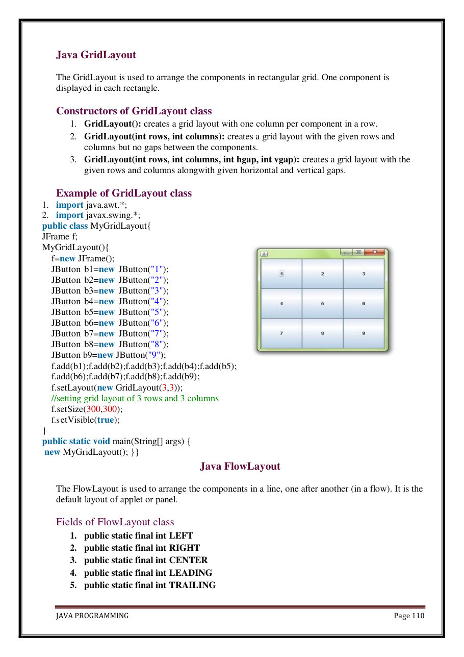 Java Programming Notes for B.Tech 2nd Sem — page 116