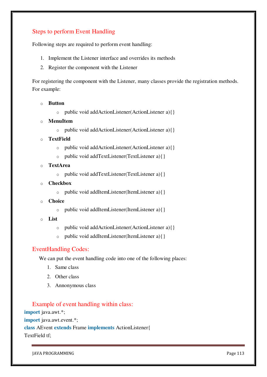 Java Programming Notes for B.Tech 2nd Sem — page 119