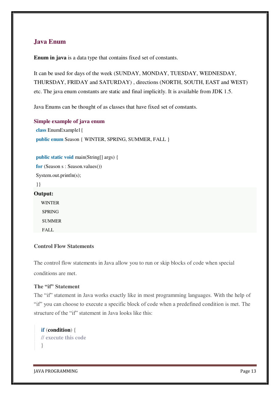 Java Programming Notes for B.Tech 2nd Sem — page 19