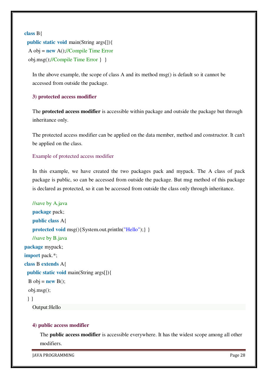 Java Programming Notes for B.Tech 2nd Sem — page 34