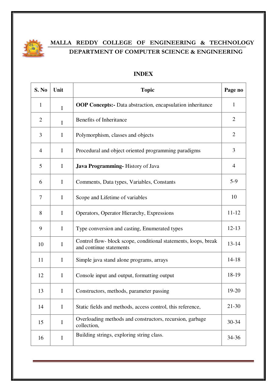 Java Programming Notes for B.Tech 2nd Sem — page 4