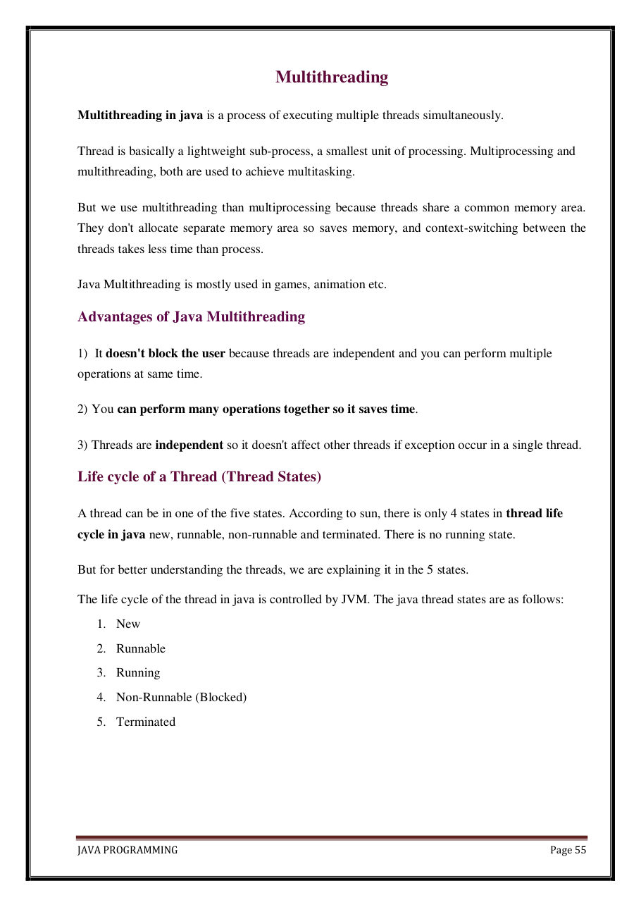 Java Programming Notes for B.Tech 2nd Sem — page 61