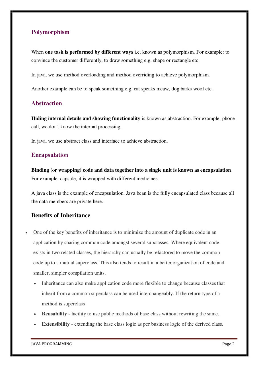 Java Programming Notes for B.Tech 2nd Sem — page 8