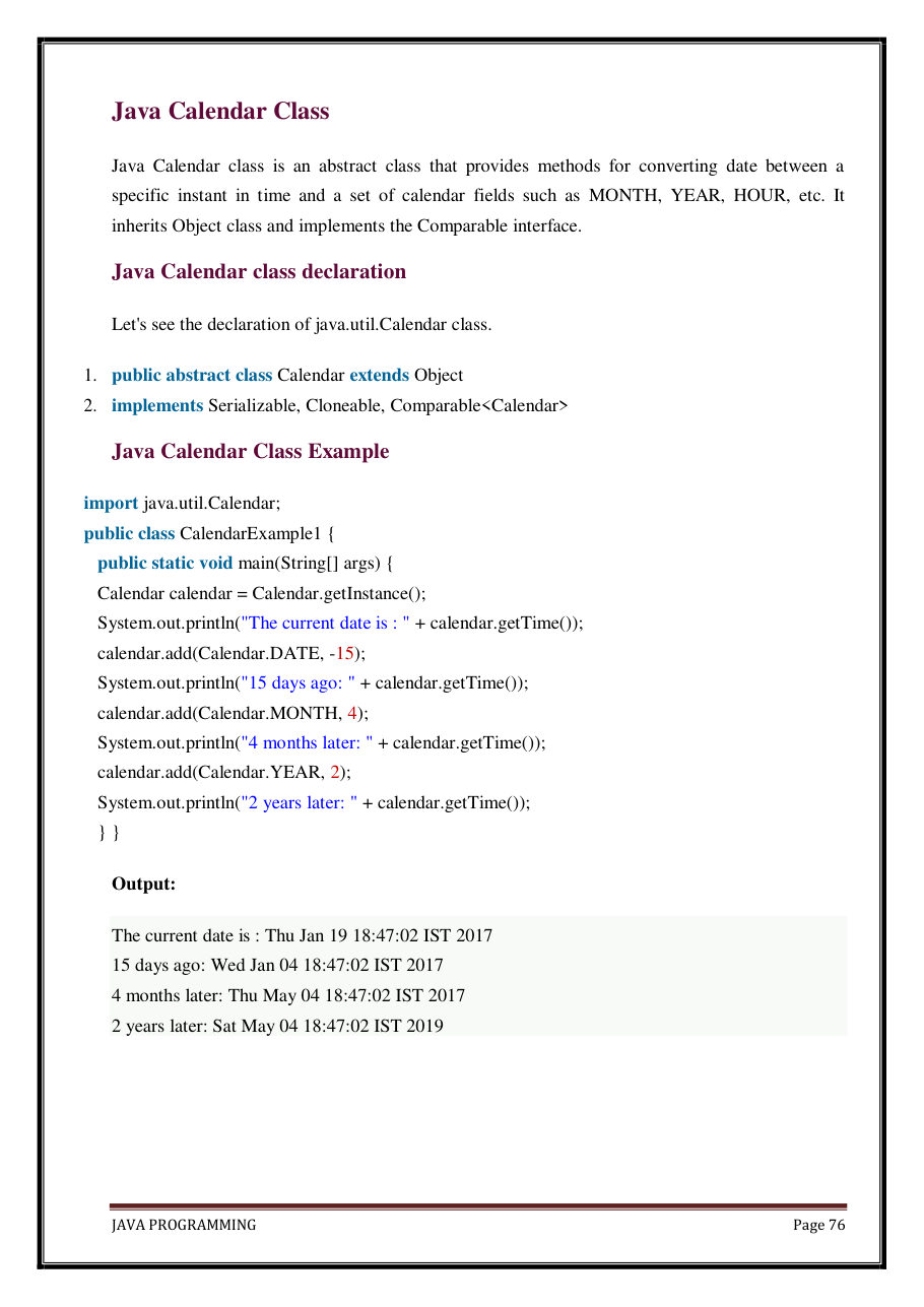 Java Programming Notes for B.Tech 2nd Sem — page 82