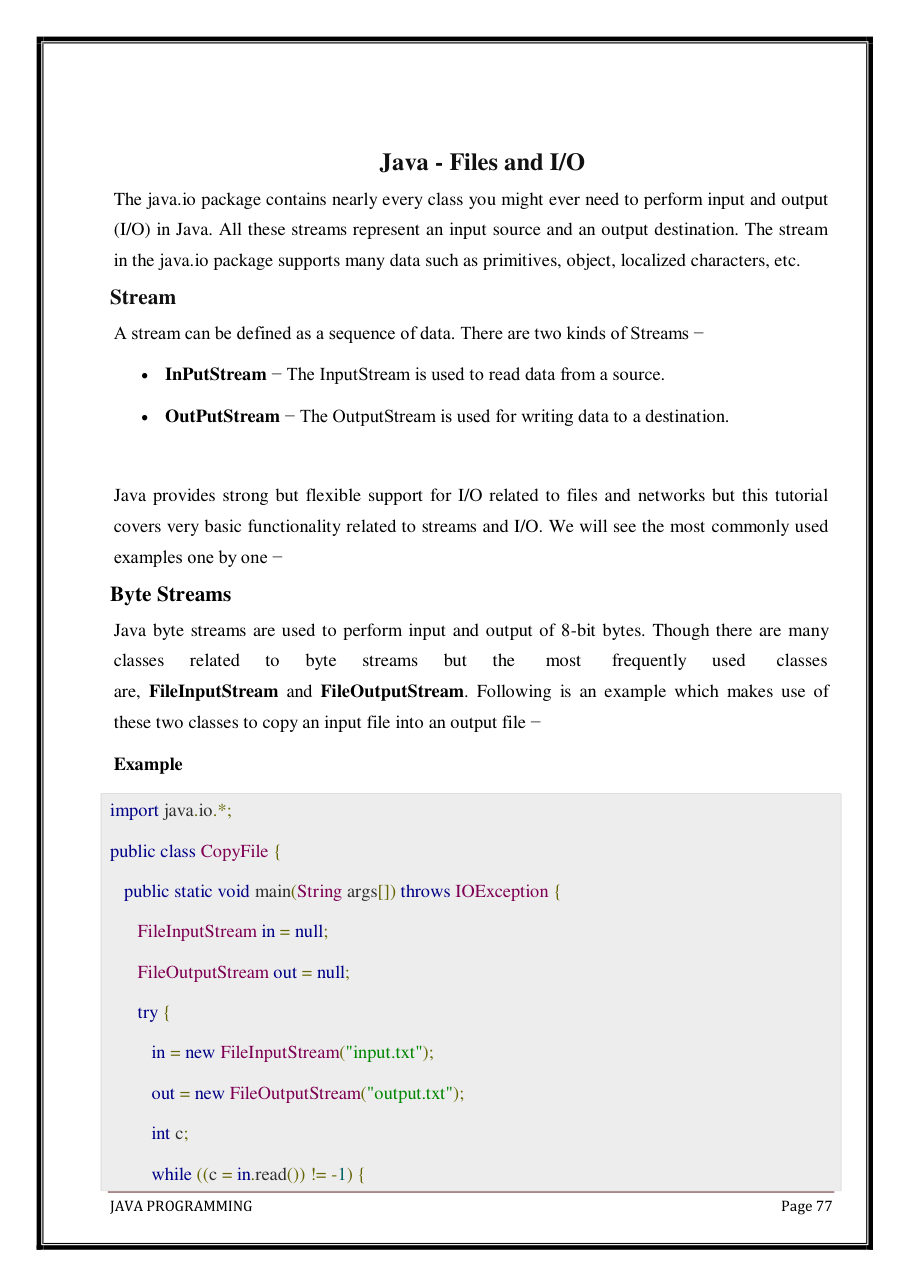 Java Programming Notes for B.Tech 2nd Sem — page 83