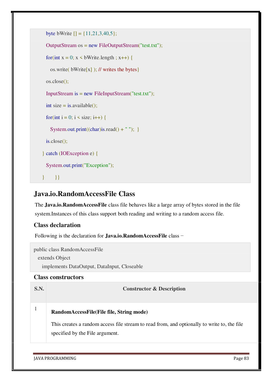 Java Programming Notes for B.Tech 2nd Sem — page 89