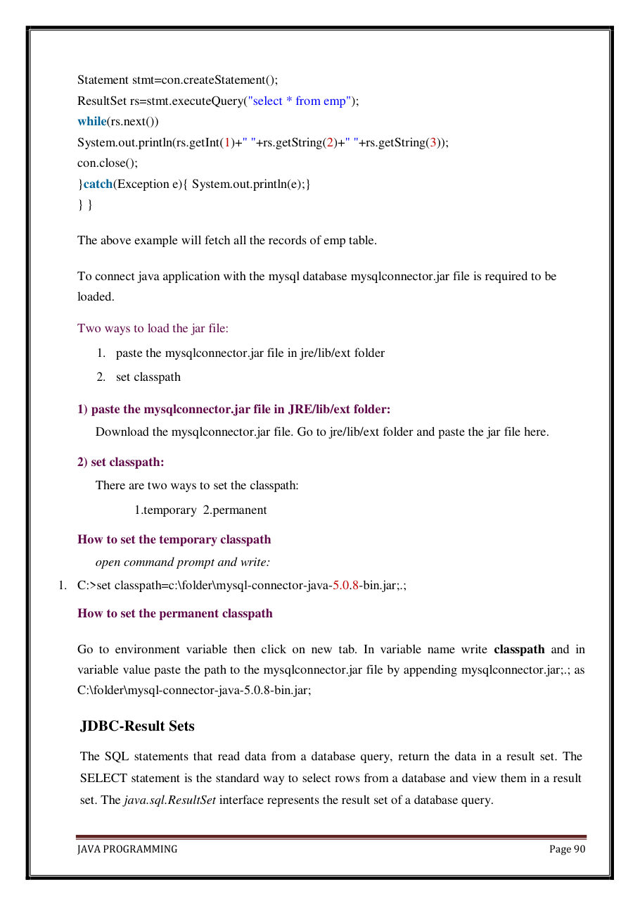 Java Programming Notes for B.Tech 2nd Sem — page 96