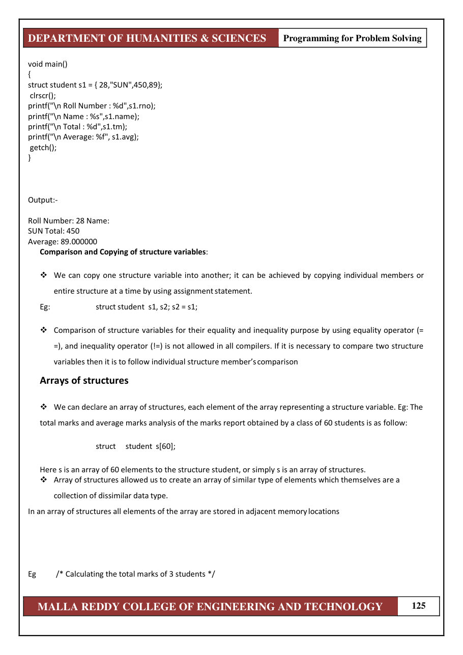 PROGRAMMING FOR PROBLEM SOLVING 1 — page 131