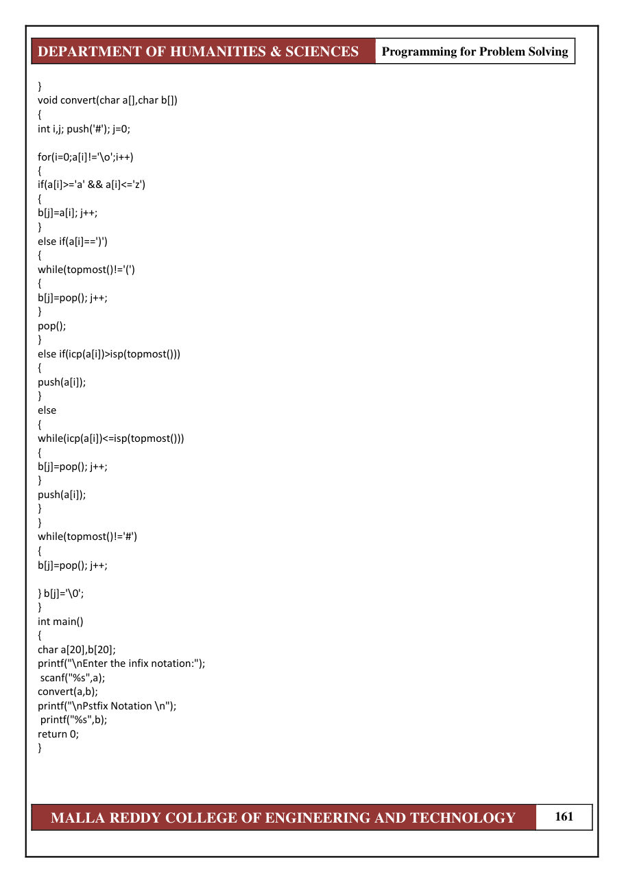 PROGRAMMING FOR PROBLEM SOLVING 1 — page 167