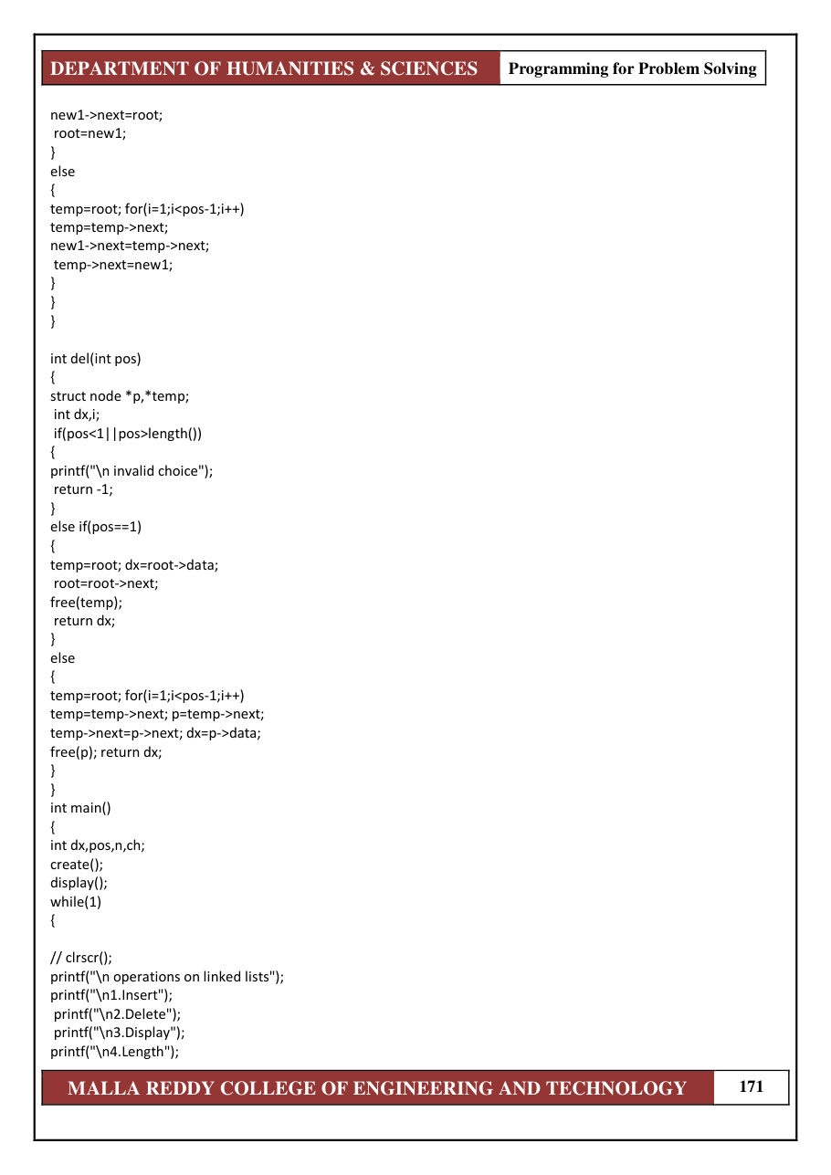 PROGRAMMING FOR PROBLEM SOLVING 1 — page 177