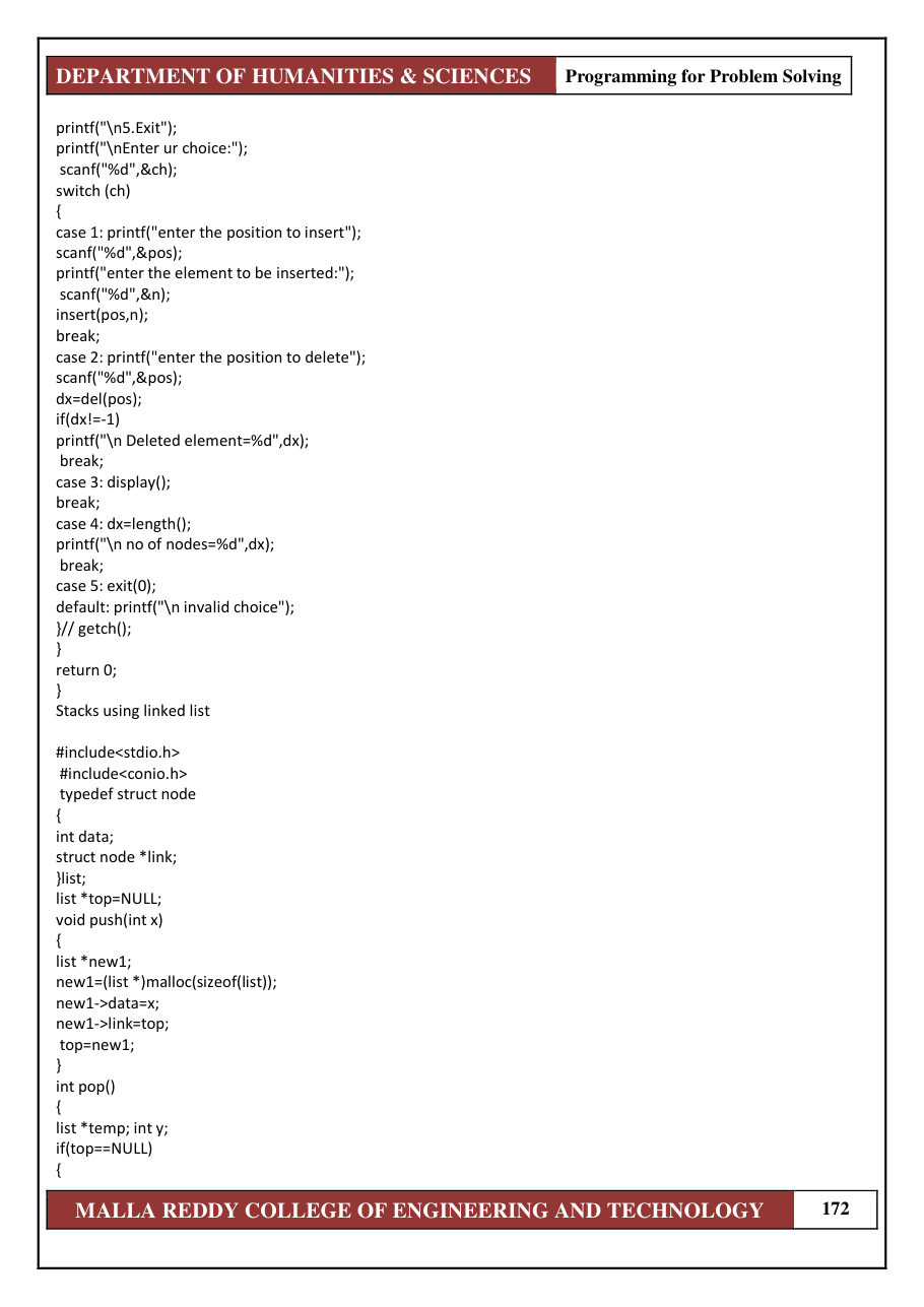 PROGRAMMING FOR PROBLEM SOLVING 1 — page 178