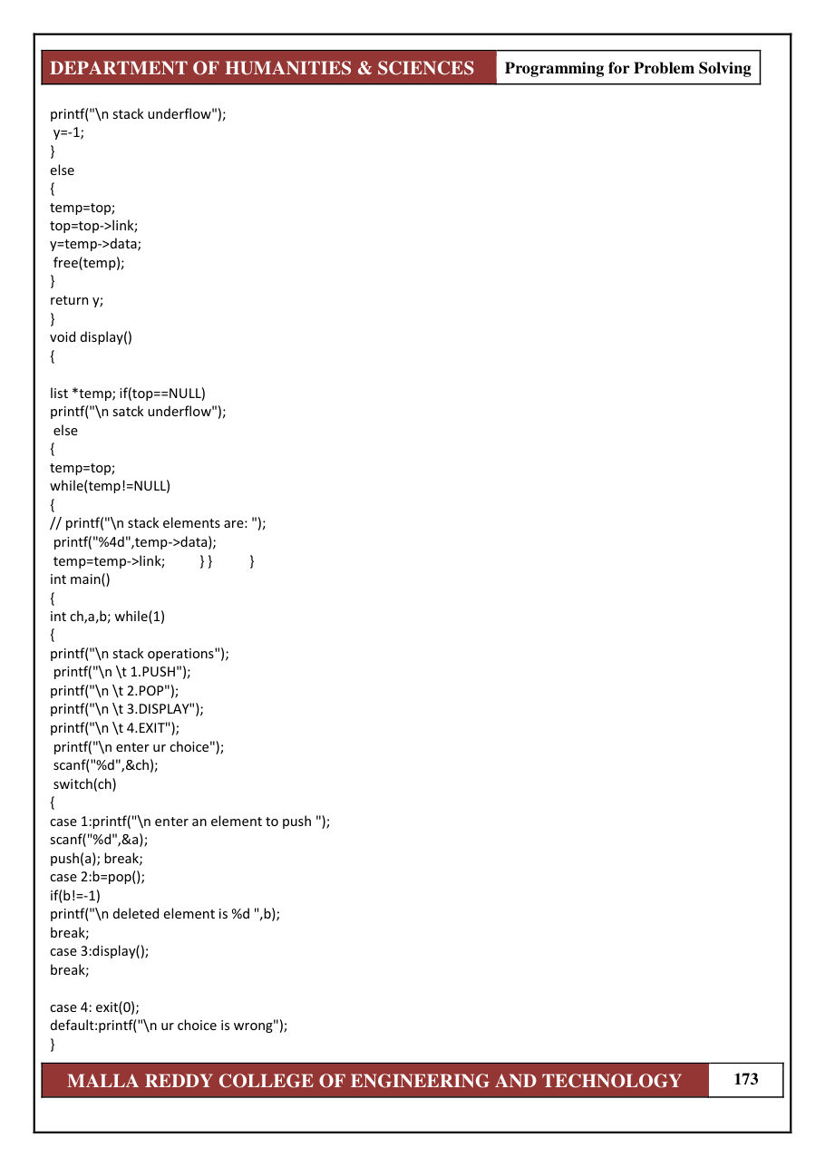 PROGRAMMING FOR PROBLEM SOLVING 1 — page 179