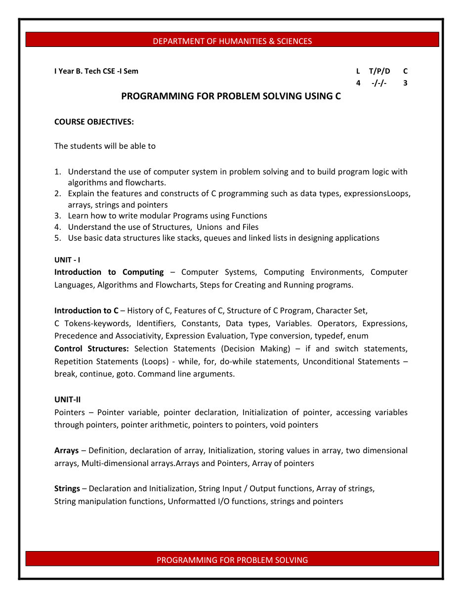 PROGRAMMING FOR PROBLEM SOLVING 1 — page 3