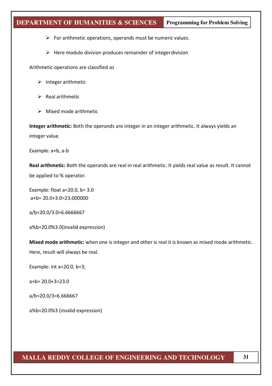 PROGRAMMING FOR PROBLEM SOLVING 1 — page 37