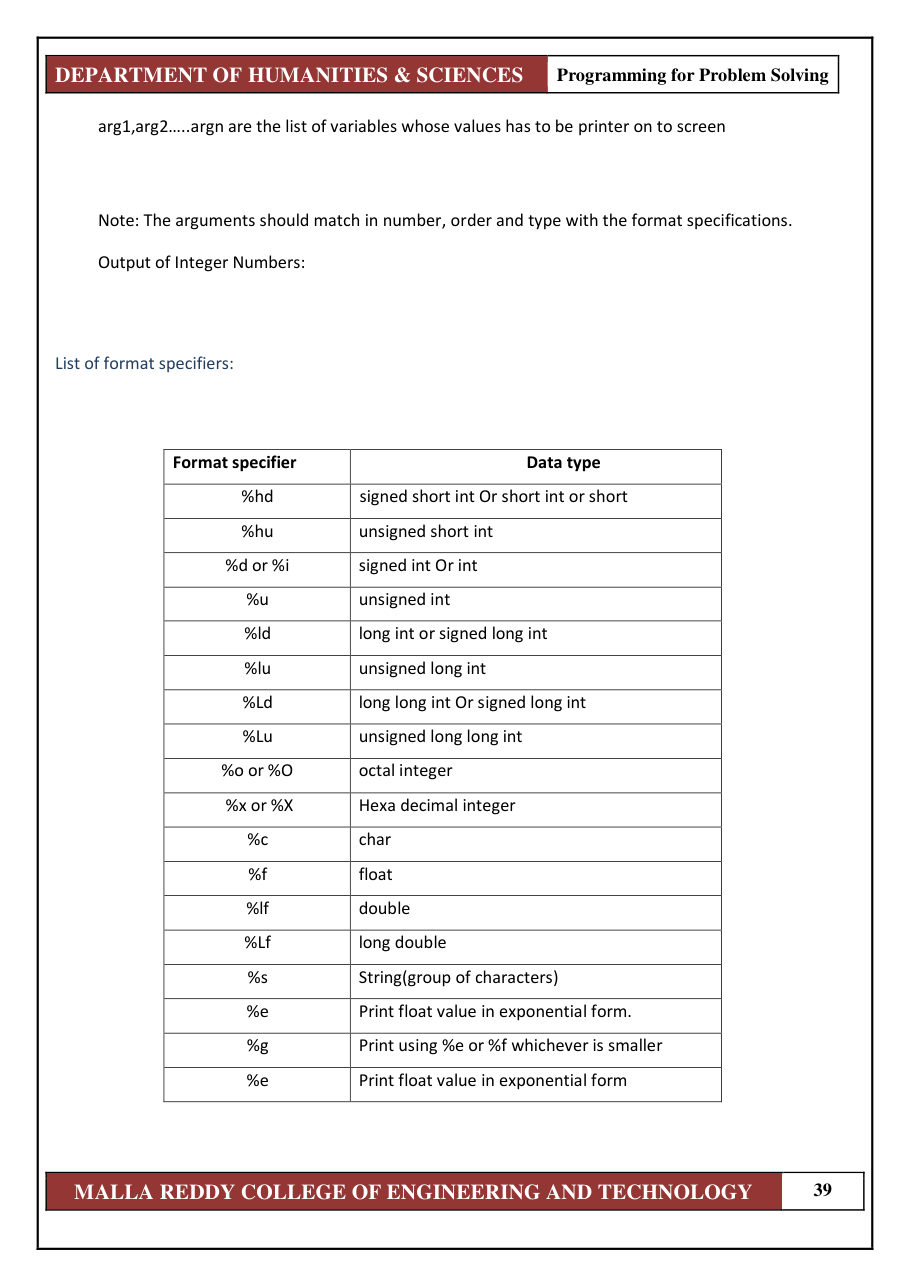 PROGRAMMING FOR PROBLEM SOLVING 1 — page 45