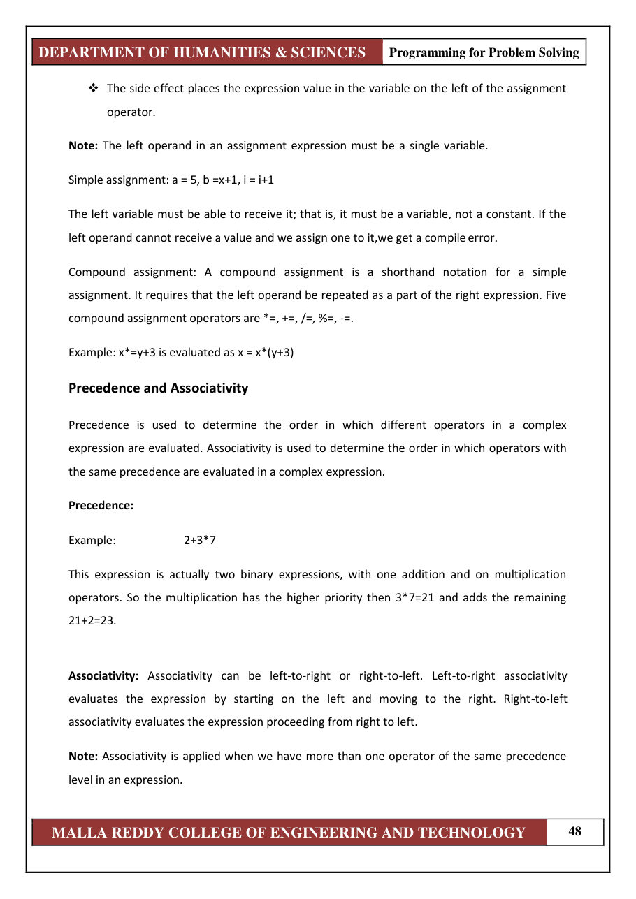 PROGRAMMING FOR PROBLEM SOLVING 1 — page 54