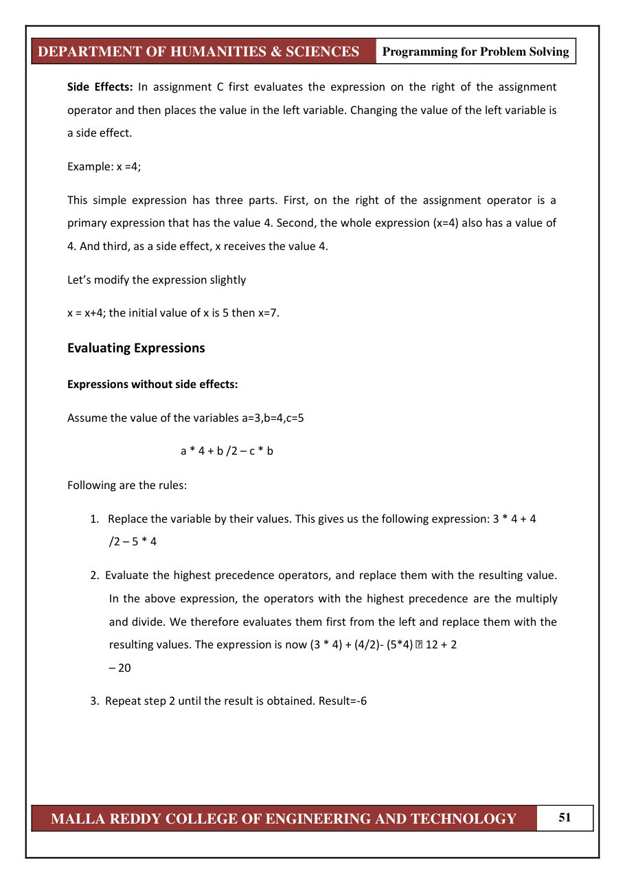 PROGRAMMING FOR PROBLEM SOLVING 1 — page 57