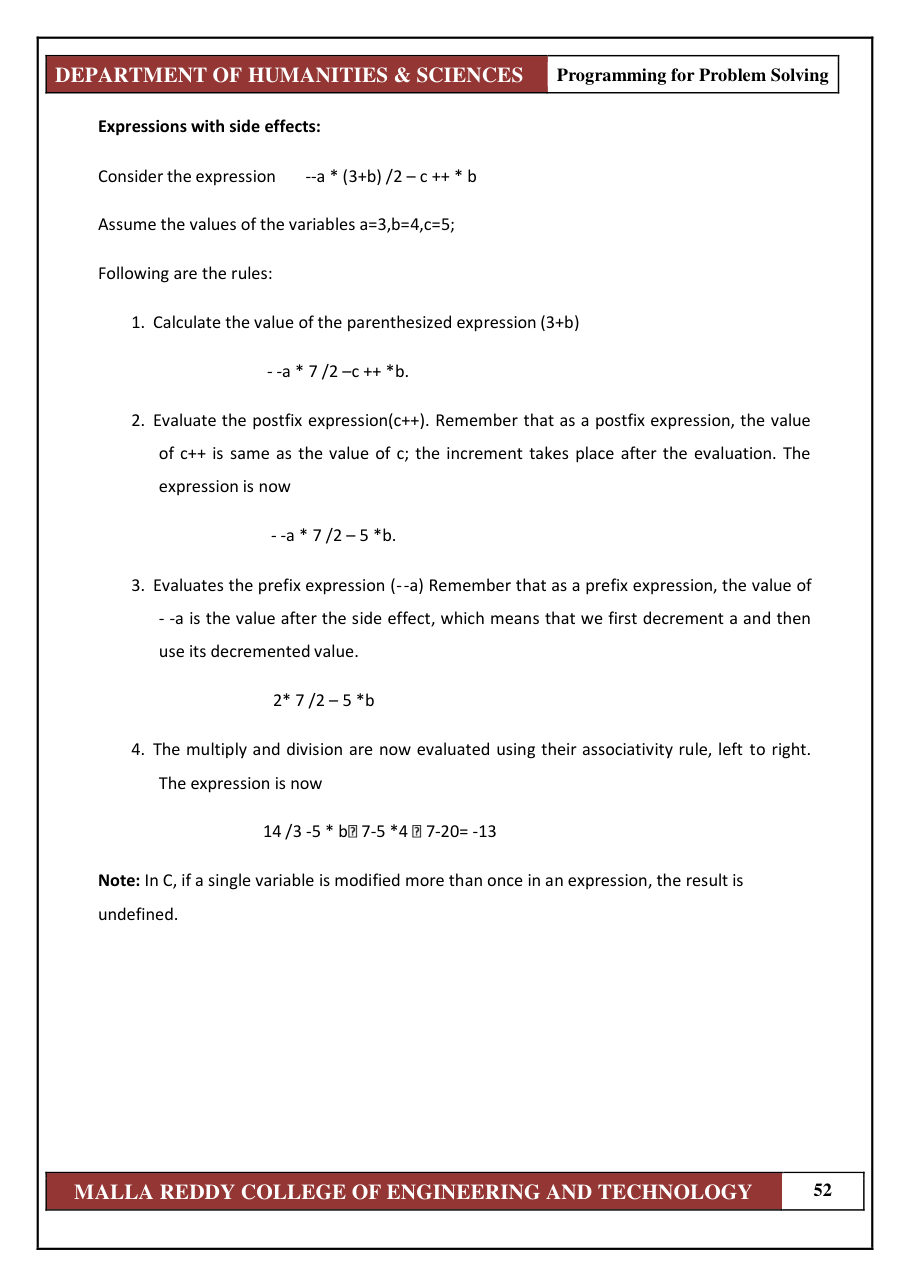 PROGRAMMING FOR PROBLEM SOLVING 1 — page 58
