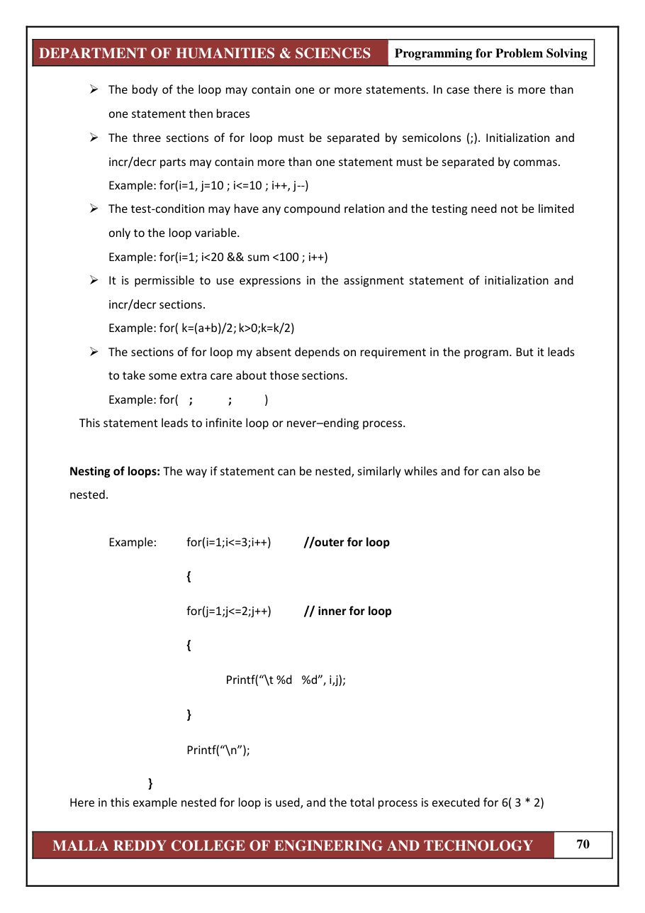 PROGRAMMING FOR PROBLEM SOLVING 1 — page 76