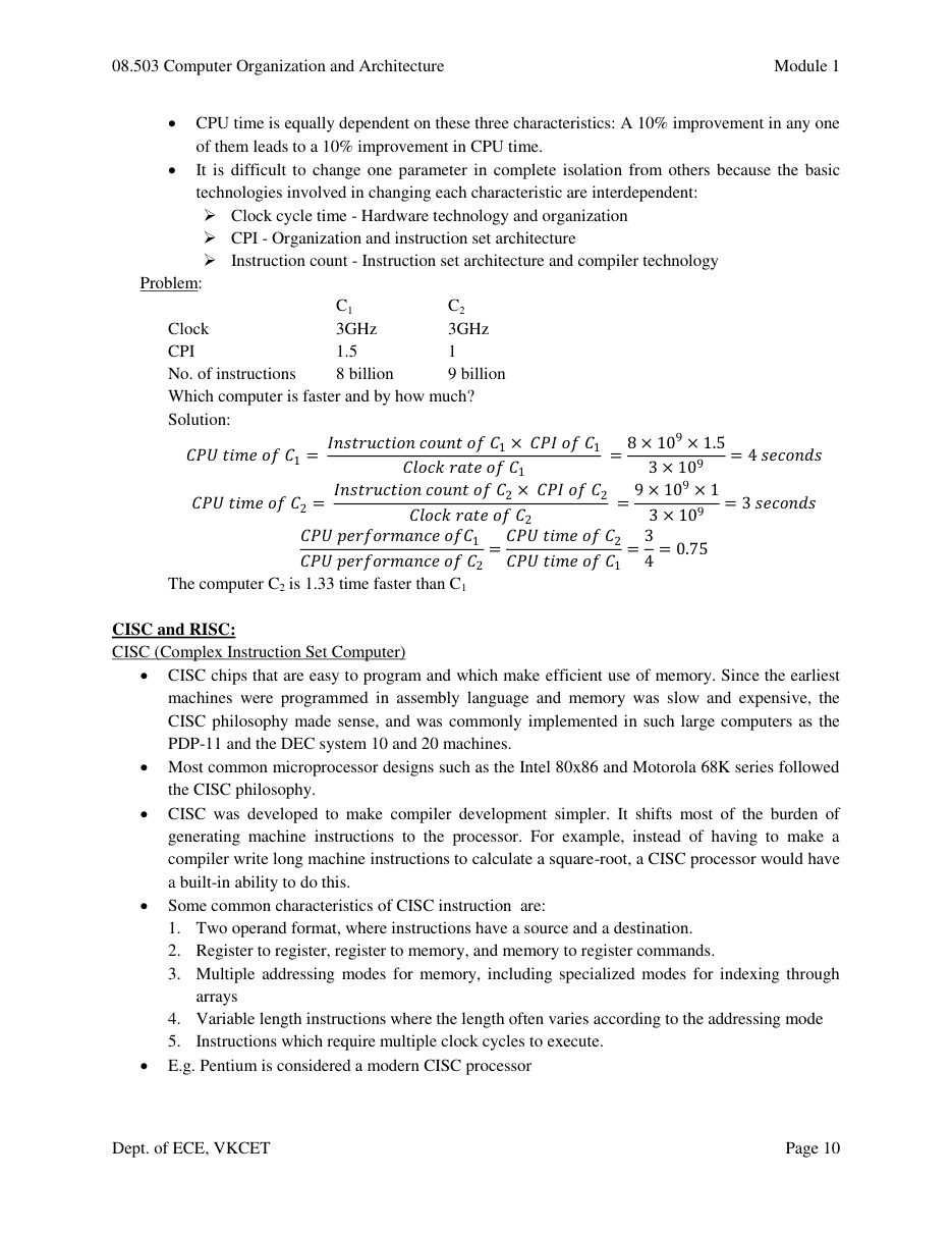 Computer Organization and Architecture — page 10