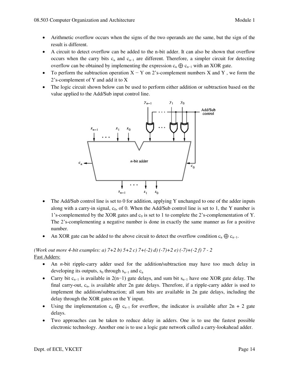 Computer Organization and Architecture — page 14