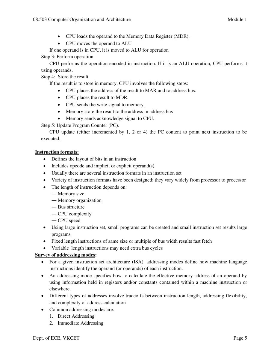 Computer Organization and Architecture — page 5