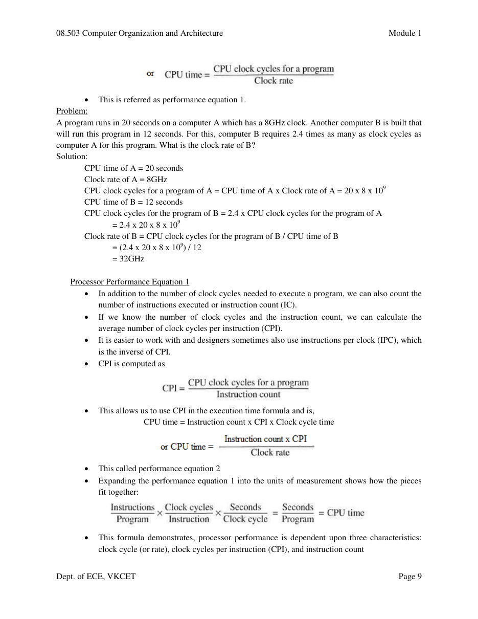 Computer Organization and Architecture — page 9