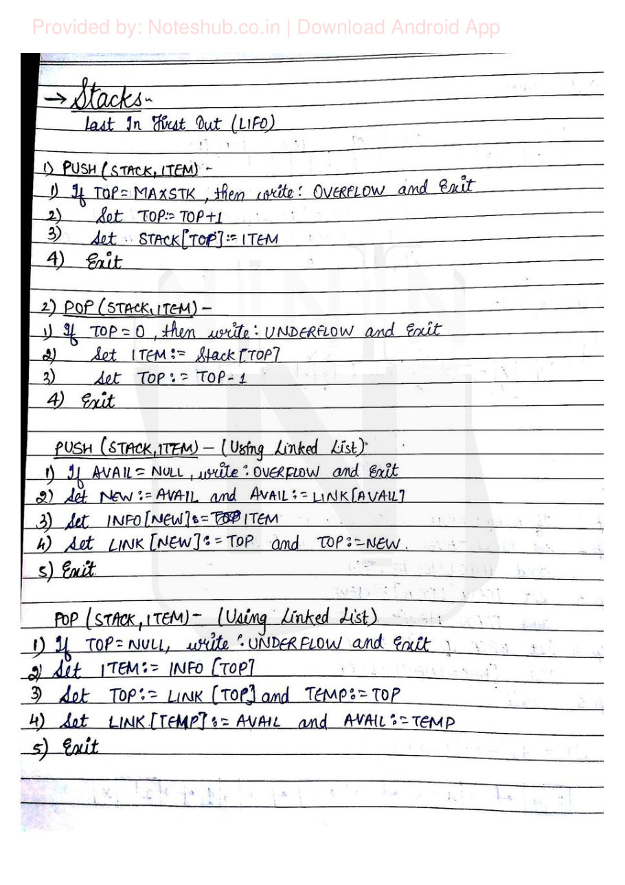 Data Structures Handwritten Notes — page 16