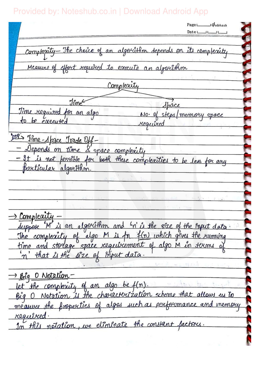 Data Structures Handwritten Notes — page 4