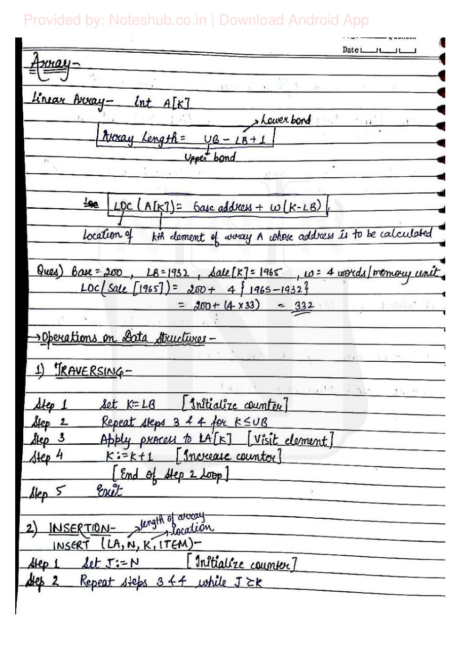 Data Structures Handwritten Notes — page 6