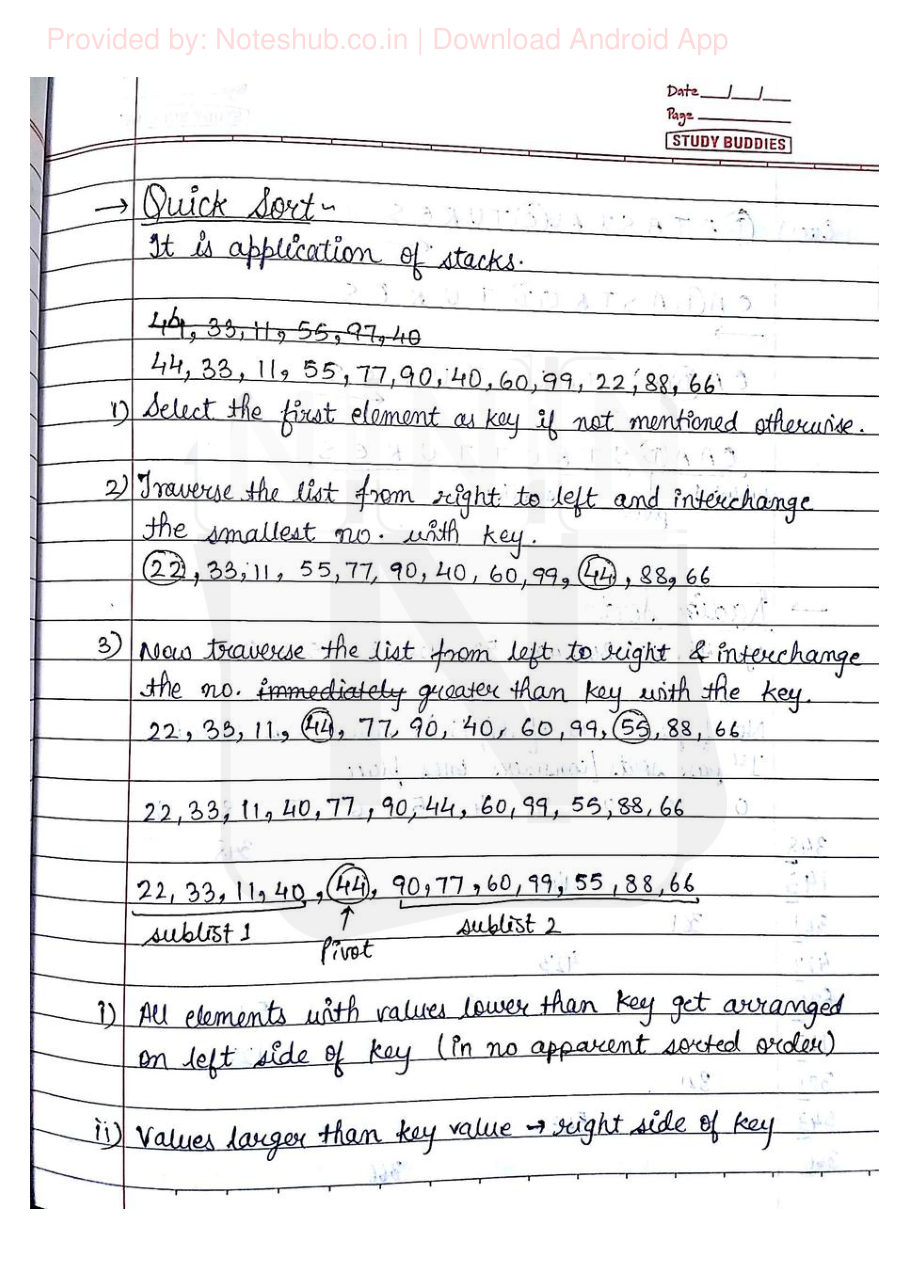 Data Structures Handwritten Notes — page 81