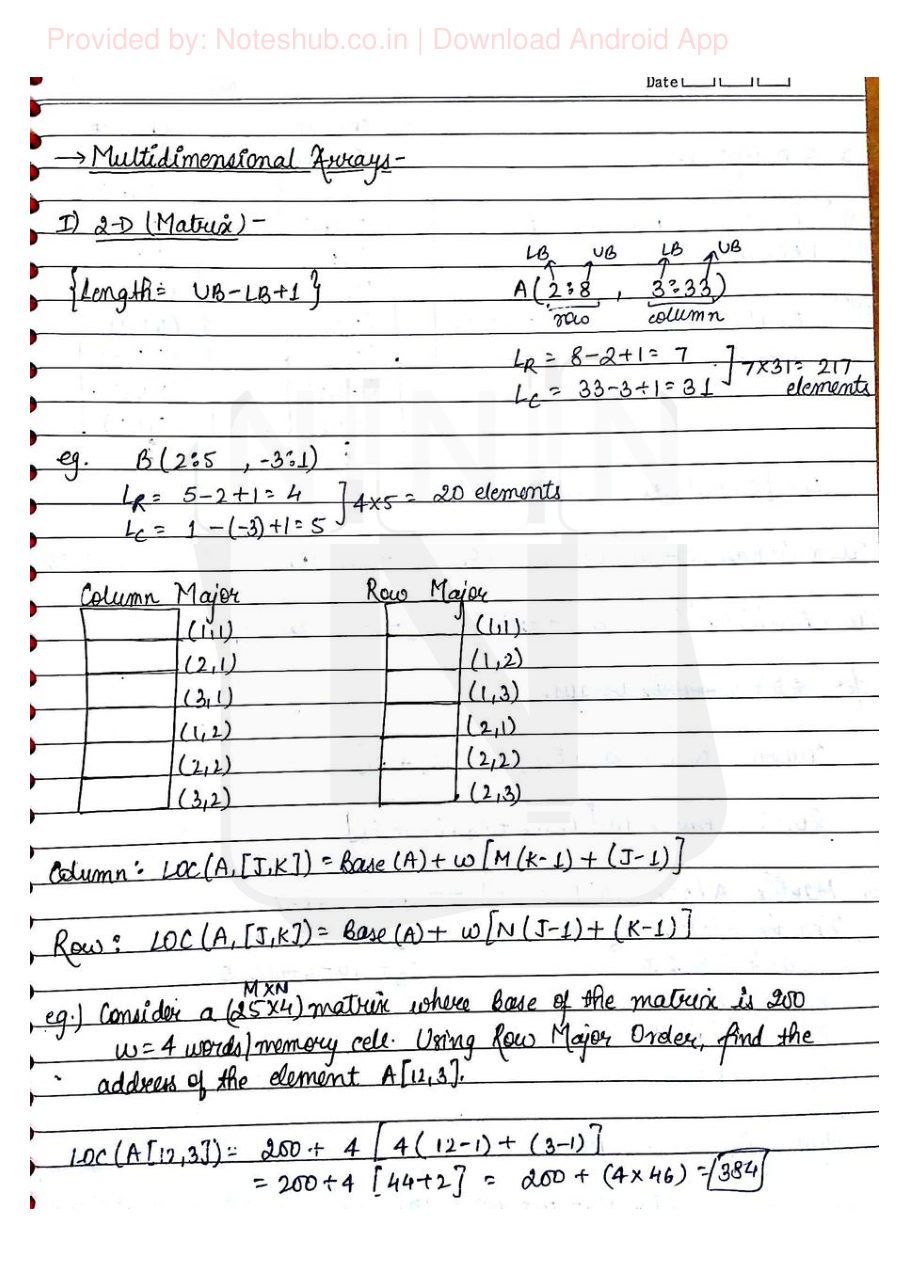 Data Structures Handwritten Notes — page 9