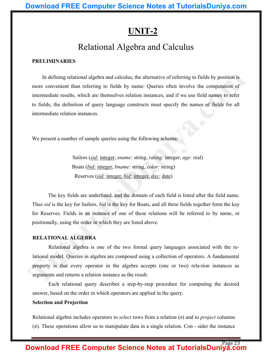 Database Management System Notes PDF — page 25