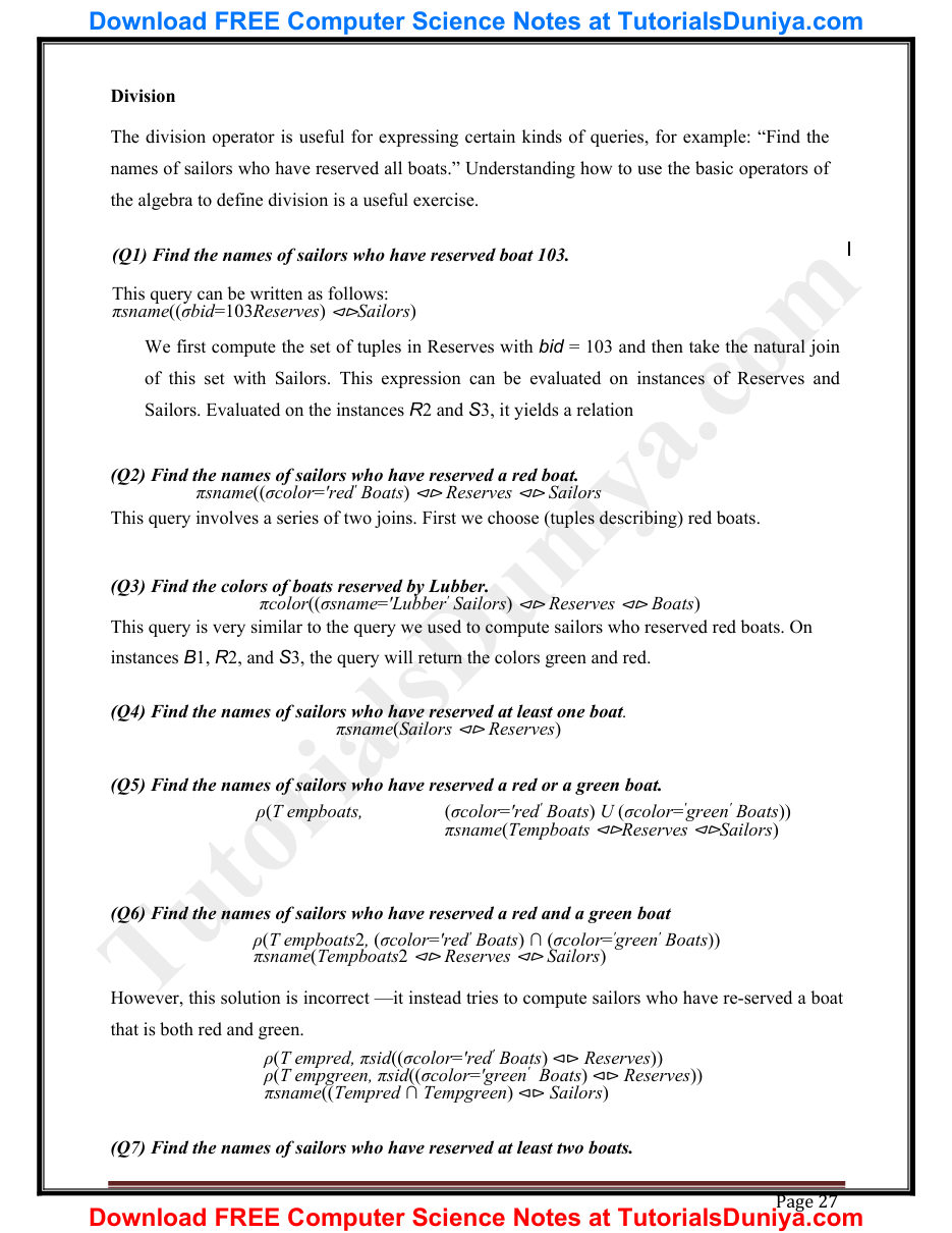 Database Management System Notes PDF — page 29