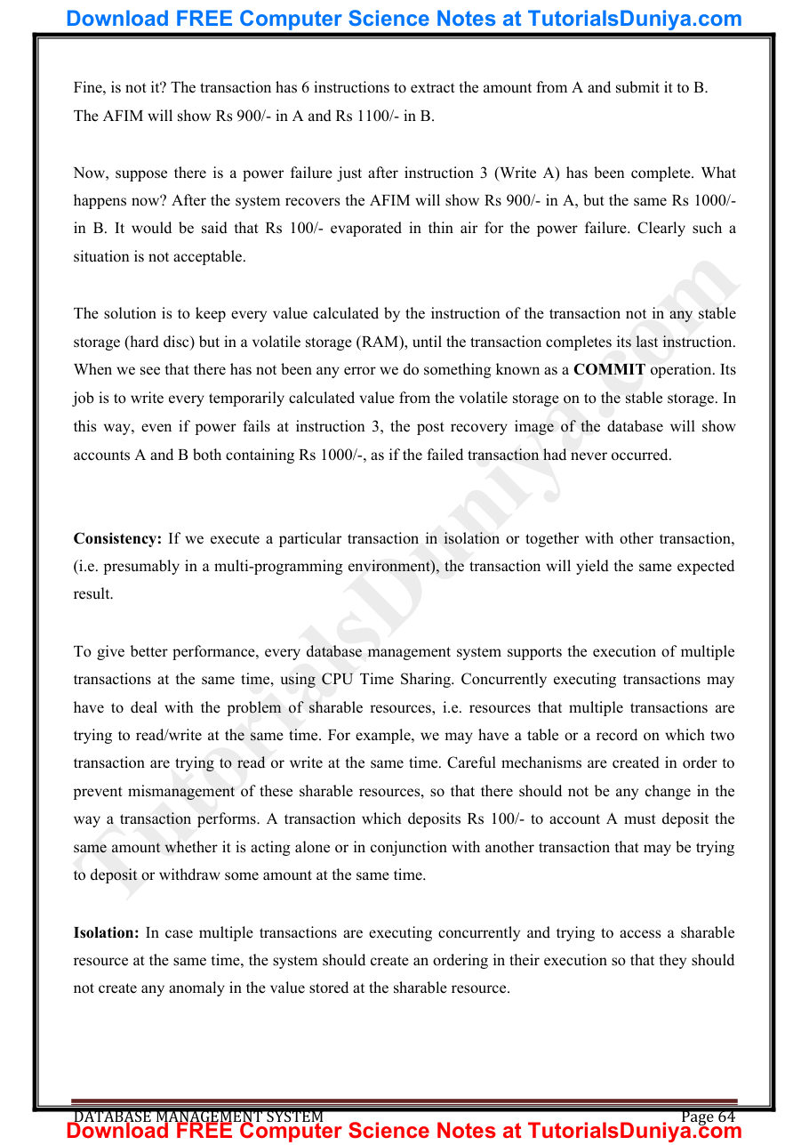 Database Management System Notes PDF — page 69