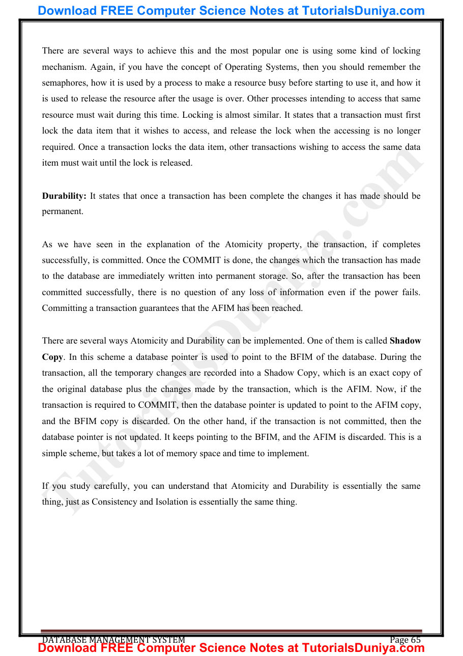 Database Management System Notes PDF — page 70