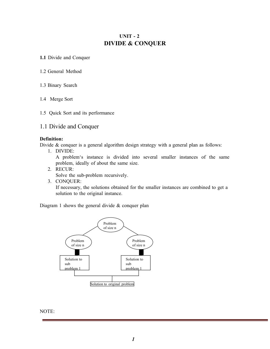 Design and Analysis of Algorithms DAA Notes — page 23