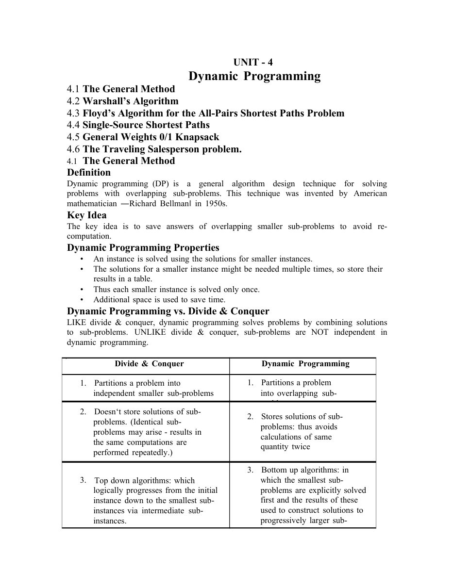 Design and Analysis of Algorithms DAA Notes — page 48