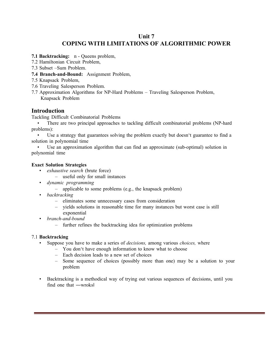 Design and Analysis of Algorithms DAA Notes — page 99